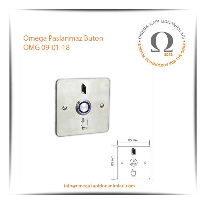 Omega Paslanmaz Buton OMG 09-01-18