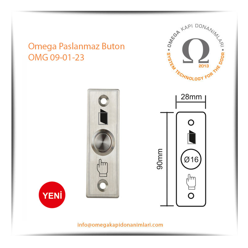 Omega Paslanmaz Buton OMG 09-01-23