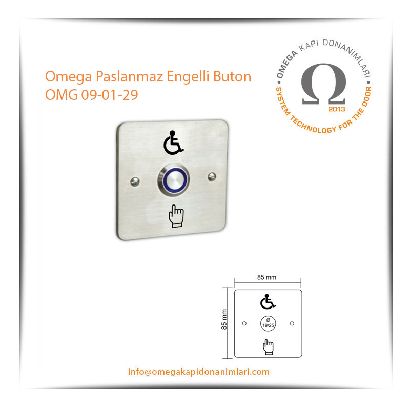 Omega Paslanmaz Engelli Buton OMG 09-01-29