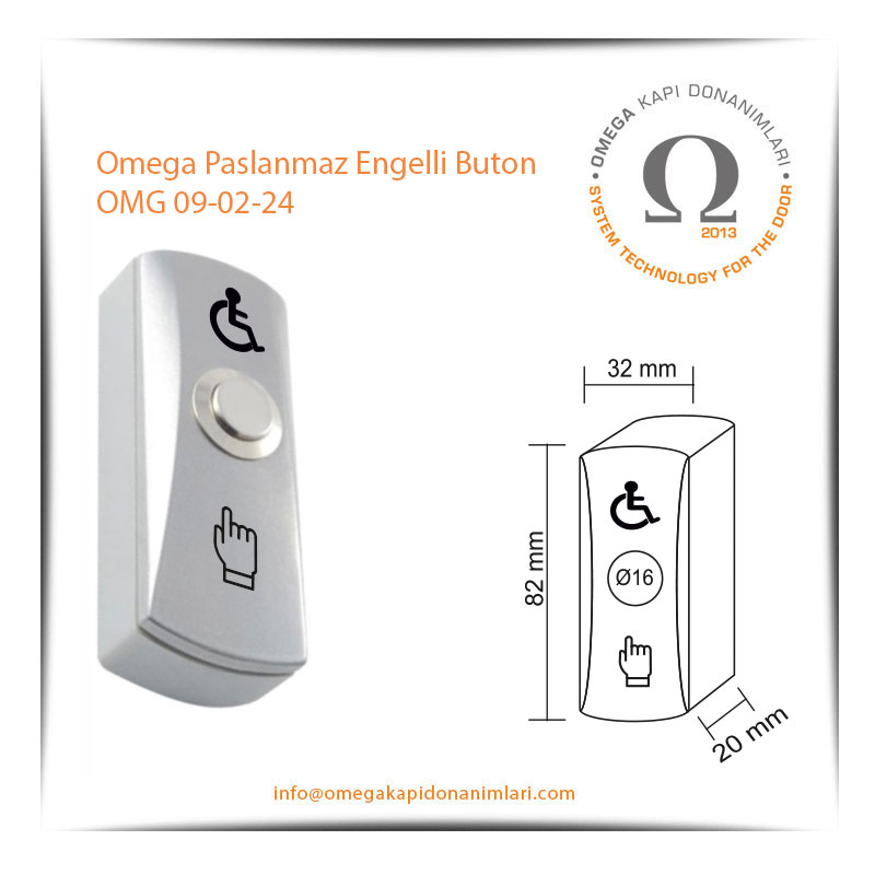 Omega Paslanmaz Engelli Buton OMG 09-02-24