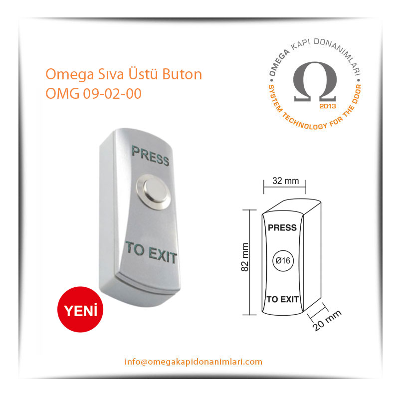 Omega Sıva Üstü Buton OMG 09-02-00