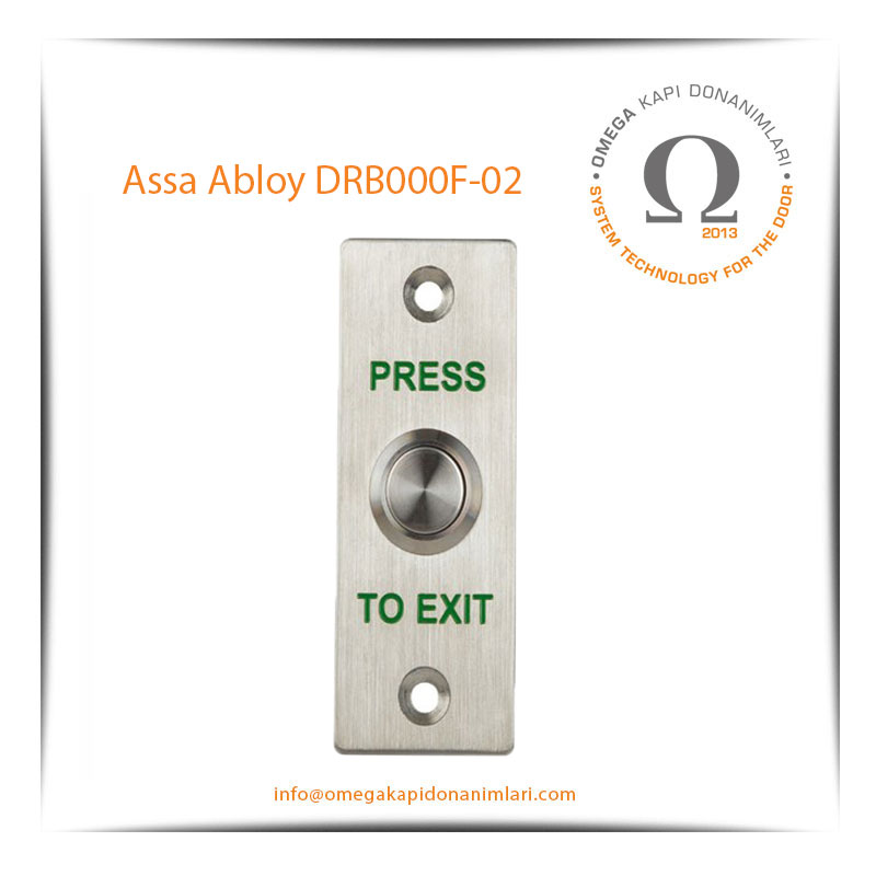 Assa Abloy DRB000F 02 Paslanmaz Çıkış Butonu Gömme Tip