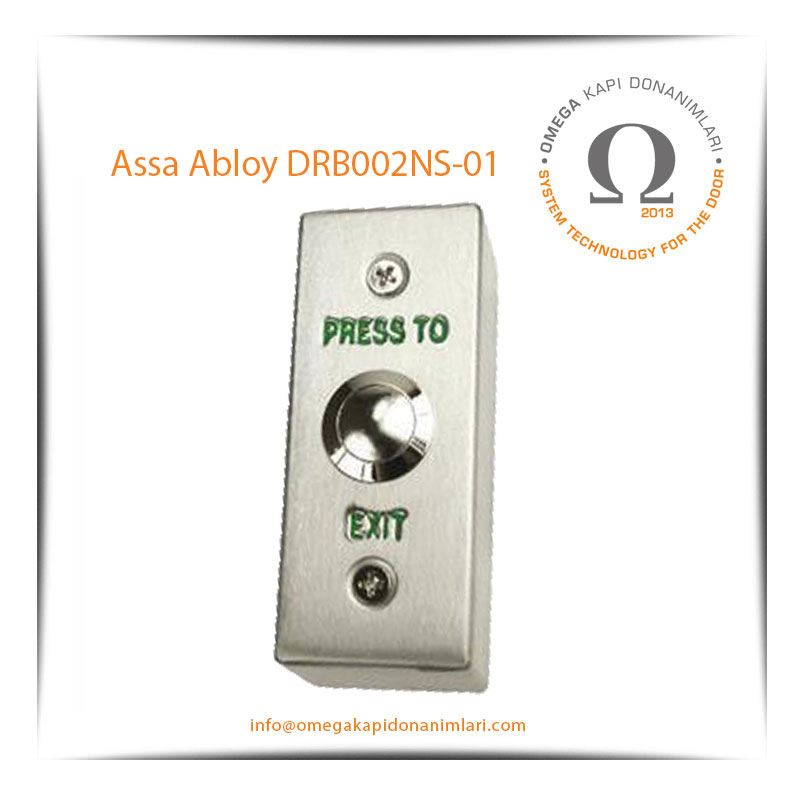 Assa Abloy DRB002NS 01 Paslanmaz Çıkış Butonu Yüzey Tip