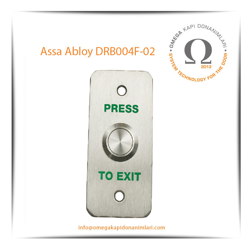 Assa Abloy DRB004F 02 Paslanmaz Çıkış Butonu Gömme Tip