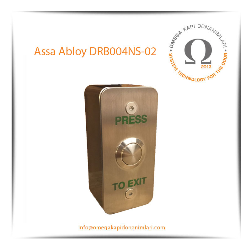 Assa Abloy DRB004 NS 02 Paslanmaz Çıkış Butonu Yüzey Tip