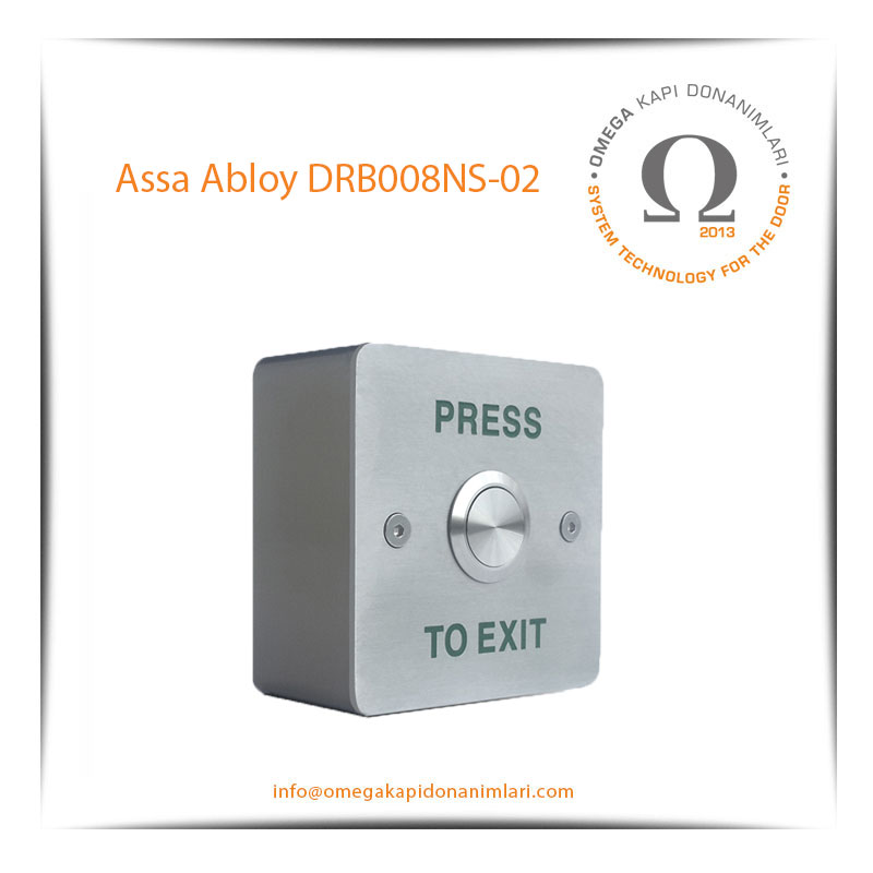 Assa Abloy DRB008NS 02 Paslanmaz Çıkış Butonu Yüzey Tip