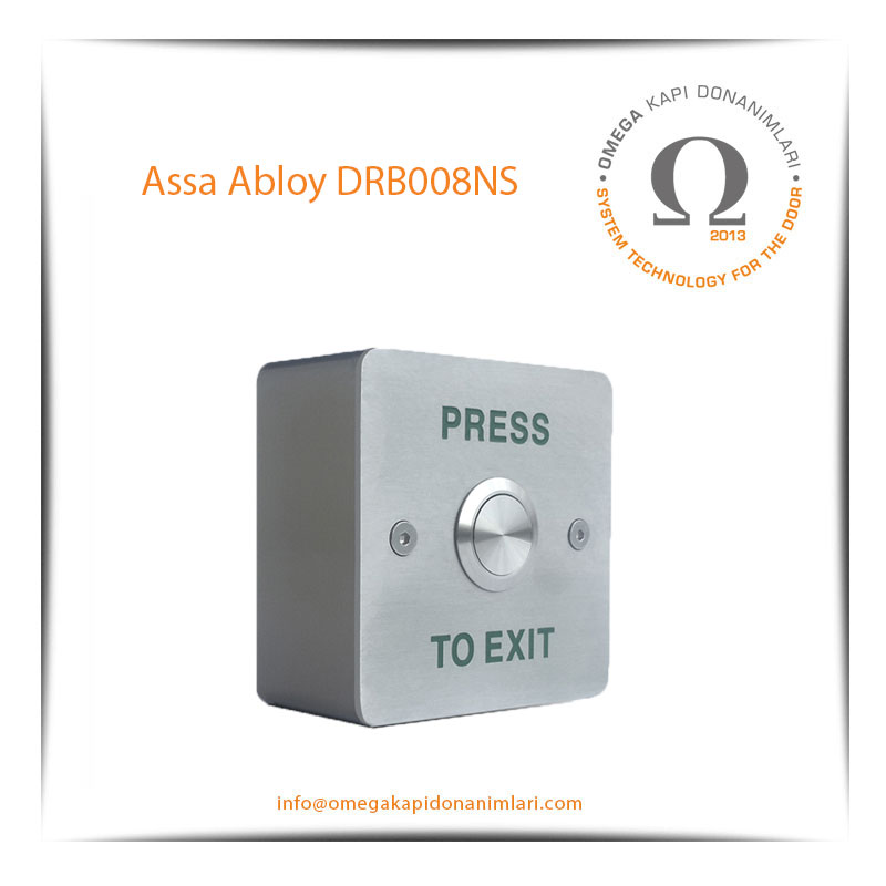 Assa Abloy DRB008NS Paslanmaz Çıkış Butonu Yüzey Tip