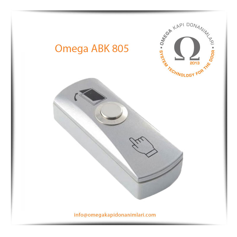Omega ABK 805 Paslanmaz Çıkış Butonu Yüzey Tip