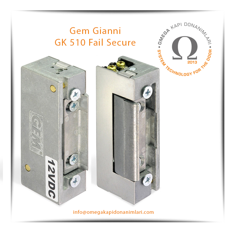 Gem Gianni GK 510 Fail Secure Elektrikli Kilit Karşılığı Bas Aç