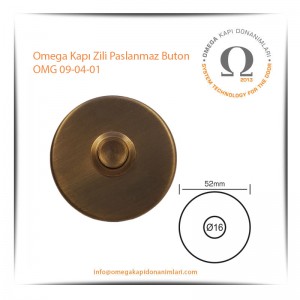 Omega Kapı Zili Paslanmaz Buton OMG 09-04-01