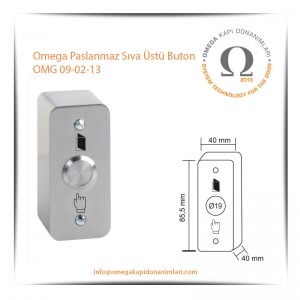 Omega Paslanmaz Sıva Üstü Buton OMG 09-02-13